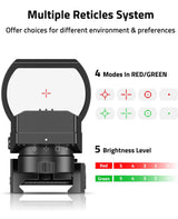 CVLIFE FoxSpook 31×21mm Motion Awake Multi Reticles Green & Red Dot Sight for Picatinny, view 3