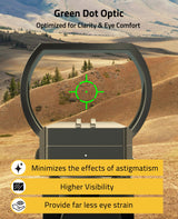 CVLIFE FoxSpook Rechargeable Multiple Reticle Green Dot Sight, view 5