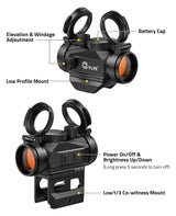 CVLIFE FoxSpook 1x20mm 2MOA Red Dot Sight, view 6