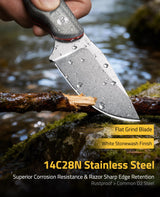 CVLIFE Full Tang Fixed Blade Knife with Kydex Sheath, view 4