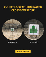 CVLIFE Green Illuminated Crossbow Scope, view 5