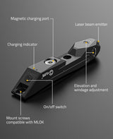 CVLIFE Green/Red Laser Sight Compatible with M-Lok and Picatinny Rail, view 6