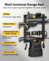 CVLIFE Gun Rack Wall Mount with Shelf Accessory Panel, view 3