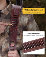 CVLIFE Gun Sling Vintage Leather Two Point Sling, view 2