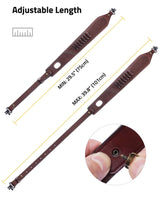 CVLIFE Gun Sling Vintage Leather Two Point Sling, view 6
