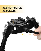 CVLIFE Heavy Duty 8.5-12‘’ Latest Carbon Fiber Bipod with QD Adapter, view 5