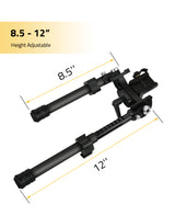 CVLIFE Heavy Duty 8.5-12‘’ Latest Carbon Fiber Bipod with QD Adapter, view 6