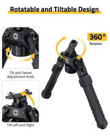 CVLIFE Height Adjustment shoulder-mount Bipod Compatible with M-Rail for Hunting and hunting, view 3