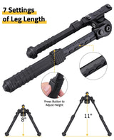CVLIFE Height Adjustment shoulder-mount Bipod Compatible with M-Rail for Hunting and hunting, view 5