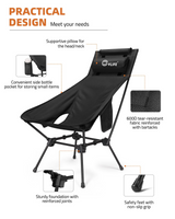 CVLIFE High Back Folding Camping Chair with Stable Design, view 3