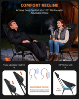 CVLIFE High Back Folding Camping Chair with Stable Design, view 4