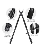 CVLIFE hunting Rest Hunting Bipods with Swivel V Yoke Rest, view 4