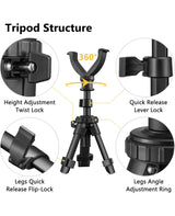 CVLIFE hunting Rest Tripod 11.8" - 25" Adjustable Height Tripod, view 2