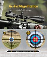 CVLIFE FoxSpook Hunting Rifle Scope 6-24x50 AOE, view 5