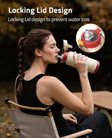 CVLIFE Insulated Stainless Steel Water Bottle with Straw, view 4