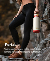 CVLIFE Insulated Stainless Steel Water Bottle with Straw, view 6