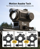 CVLIFE JackalHowl 1X25mm Auto-Brightness Green Dot Sight, view 2