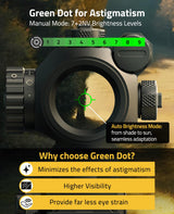 CVLIFE JackalHowl 1X25mm Auto-Brightness Green Dot Sight, view 3