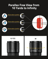 CVLIFE JackalHowl 3-9x40 AO Rifle Scope - Illuminated Mil-Dot Reticle, view 5