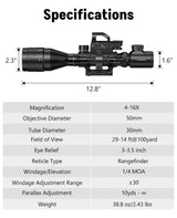 CVLIFE JackalHowl 4-16X50 AO Rifle Scope Combo, view 2