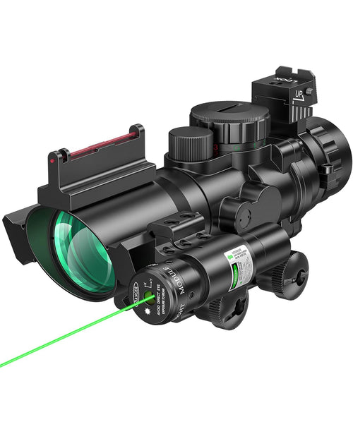 CVLIFE JackalHowl 4x32 Prism Rifle Scope Red & Green & Blue Illuminated Reticle Hunting Guns Scope