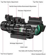 CVLIFE JackalHowl 4x32 Prism Rifle Scope Red & Green & Blue Illuminated Reticle Hunting Guns Scope, view 2