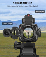 CVLIFE JackalHowl 4x32 Prism Rifle Scope Red & Green & Blue Illuminated Reticle Hunting Guns Scope, view 3