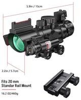 CVLIFE JackalHowl 4x32 Scope Red & Green & Blue Illuminated Reticle Scope, view 2