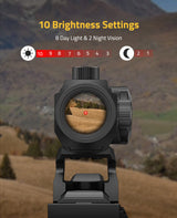 CVLIFE JackalHowl Red Dot Sight 2MOA Auto Off and Motion Awake Red Dot, view 3