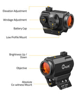 CVLIFE JackalHowl Red Dot Sight 2MOA Auto Off and Motion Awake Red Dot, view 5