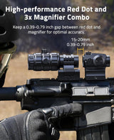 CVLIFE JackalHowl Red Dot Sight & 3X Magnifier Combo, view 2