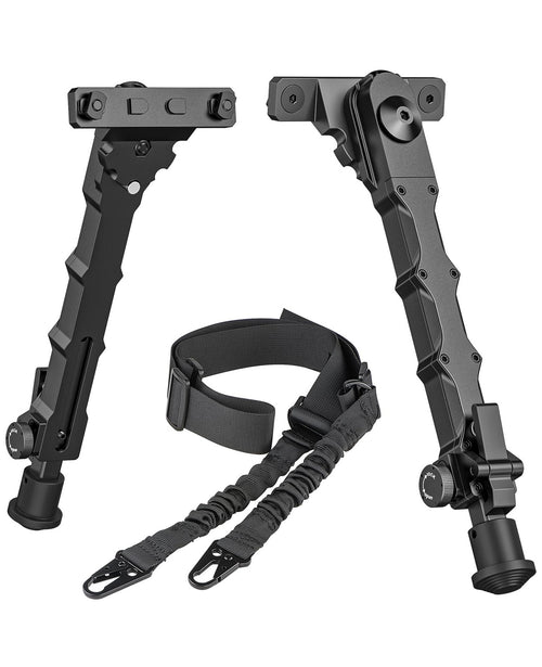 CVLIFE shoulder-mount Bipod Compatible with M-Rail with Two Point shoulder-mount Sling