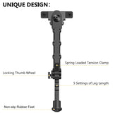 CVLIFE shoulder-mount Bipod Compatible with M-Rail with Two Point shoulder-mount Sling, view 3