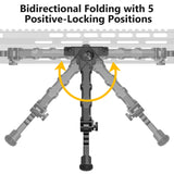 CVLIFE shoulder-mount Bipod Compatible with M-Rail with Two Point shoulder-mount Sling, view 4