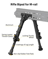CVLIFE 7.5-9 Inches Bipod for M-Rail Bipod for Outdoors, view 5