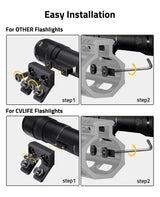 CVLIFE 45 Degree M-Rail Mount for Flashlight, view 3