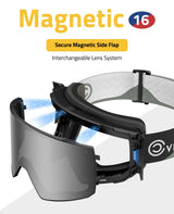 CVLIFE Magnetic Ski Goggles Over Glasses, view 3