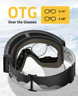 CVLIFE Magnetic Ski Goggles Over Glasses, view 5