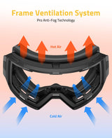 CVLIFE Magnetic Ski Goggles Over Glasses, view 6