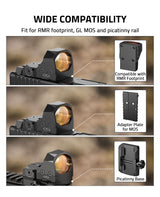CVLIFE EagleTalon Motion Awake Red Dot Sight Picatinny Rail 3 MOA Dot Sight, view 2