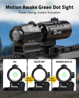 CVLIFE WildHawk Multi-Reticle Red/Green Dot Sight & 3X Magnifier Combo, view 4