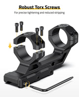 CVLIFE Offset Dual Ring Scope Mount - Picatinny Rails One Pieces, view 4