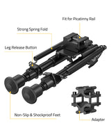 CVLIFE Bipod 6 to 9 inches shoulder-mount Bipod, view 4