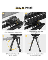 CVLIFE Bipod 6 to 9 inches shoulder-mount Bipod, view 6