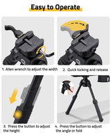 CVLIFE shoulder-mount Bipod Quick Release Picatinny Bipod, view 6