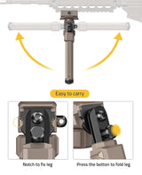 CVLIFE Picatinny Bipod for shoulder-mount Sling Stud bipod with Adapter, view 4