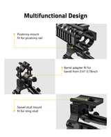 CVLIFE Picatinny Bipod with tube Clamp Adapter, view 2