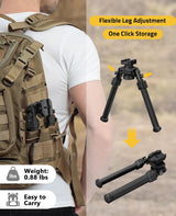 CVLIFE Picatinny shoulder-mount Bipod Adjustable Rotation 360 Degrees, view 5