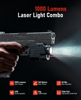 CVLIFE 1000 Lumens Pistol Flashlight with Strobe for Home Defense, view 4
