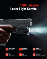 CVLIFE 1000 Lumens Pistol Flashlight with Strobe for Home Defense, view 5